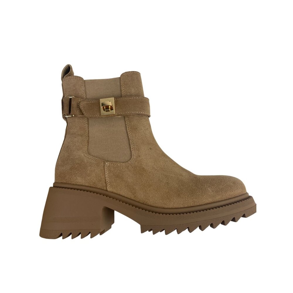 Steve Madden Women's Size 9 Gates Chunky Lug Sole Platform Chelsea Boot Tan - Picture 7 of 13